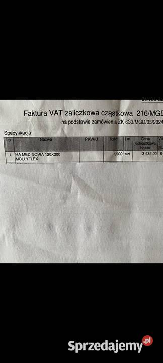 Super materac 120x200 Gdańsk