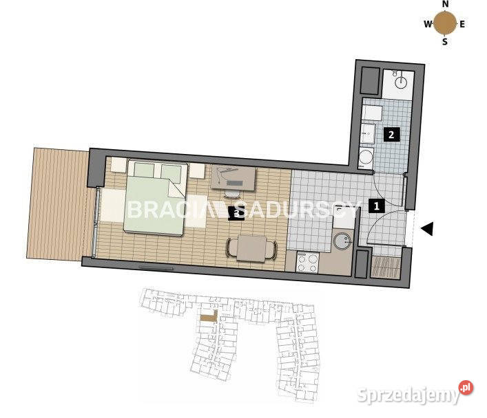 Mieszkanie Kraków Czyżewskiego 2542m2 1 pokojowe małopolskie