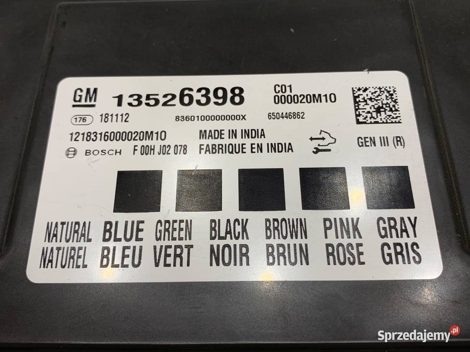 MODUŁ KOMFORTU OPEL ASTRA K 13526398 Hatchback