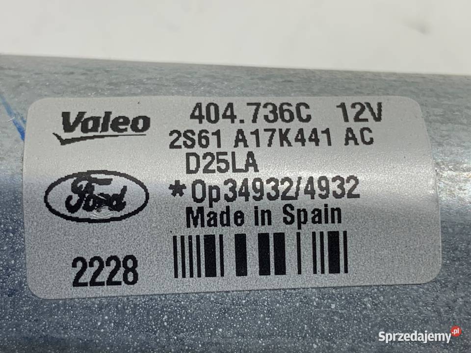 SILNIK WYCIERACZEK TYŁ FORD FUSION 2S61A17K441AC