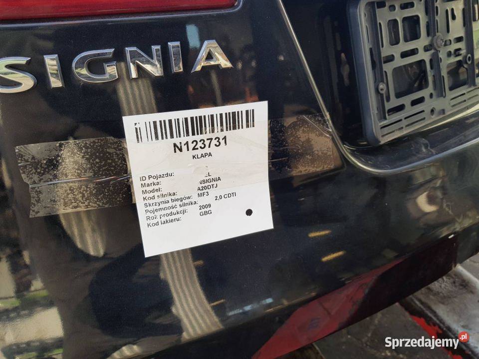 KLAPA CBG INSIGNIA A KOMBI Lipno sprzedam