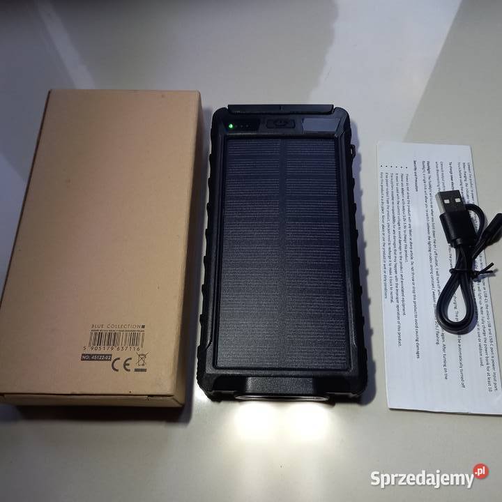 POWERBANK 10000mAh panel solarny kompas latarka Zemborzyce Podleśne