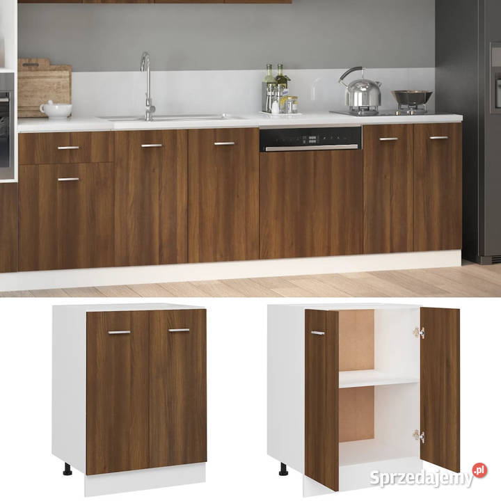Stojąca szafka kuchenna brązowy dąb 60x46x815 Warszawa