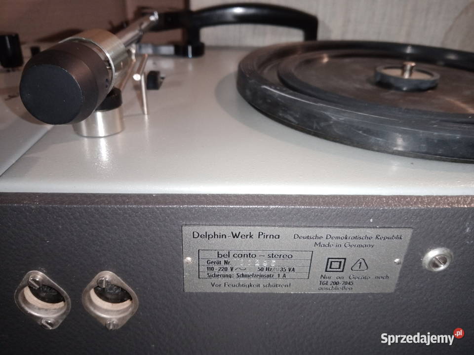 Gramofon z głośnikami walizka Delphin Werk Pirna Wrocław