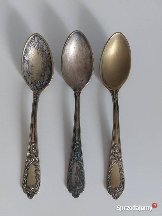 3 łyżeczki retro sygnatura Siltona FF 40 Poznań sprzedam