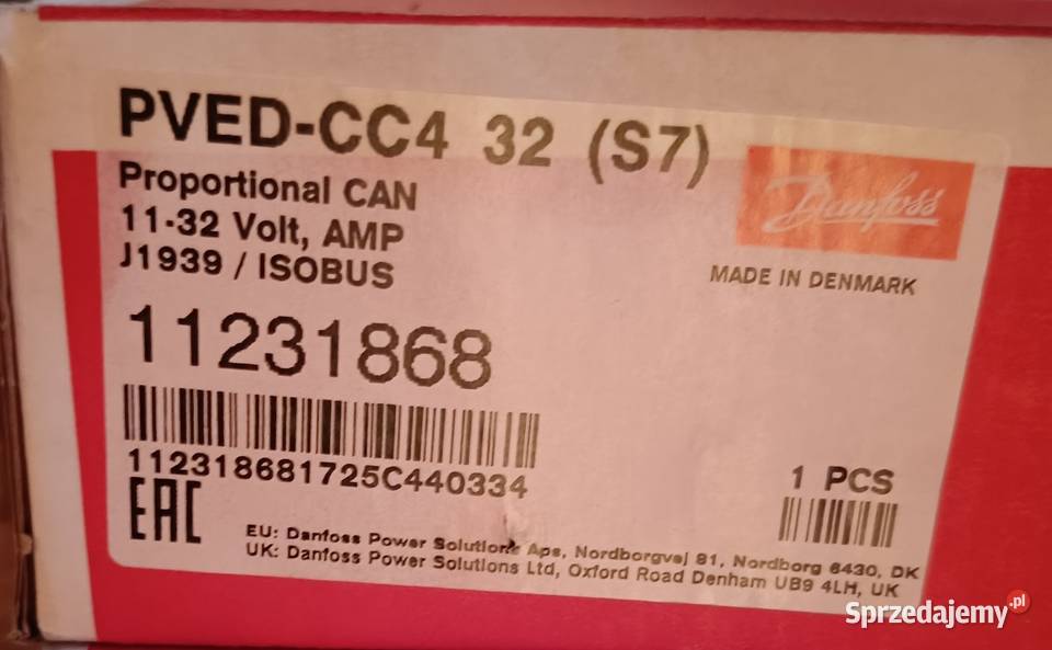 Elektrozawór Danfoss PVED Fassi ZDI0265 Układ hydrauliczny Bielsko-Biała