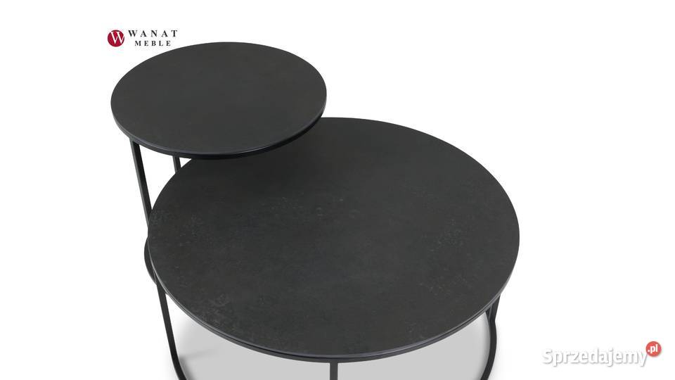 Podwójny stolik kawowy spiek kwarcowy okrągły śląskie Gliwice