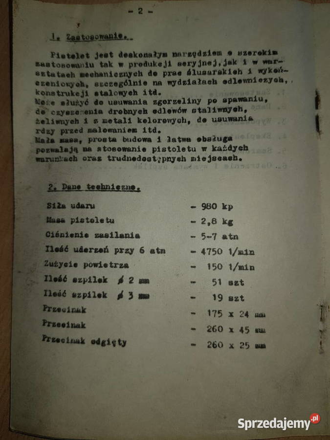 Pistolet igłownica pneumatyczna PP2 Bytom sprzedam