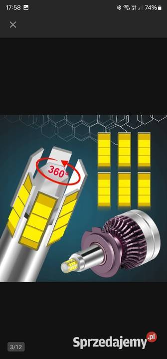 Żarówki samochodowe Xstorm H7 160 W LED Lubin sprzedam