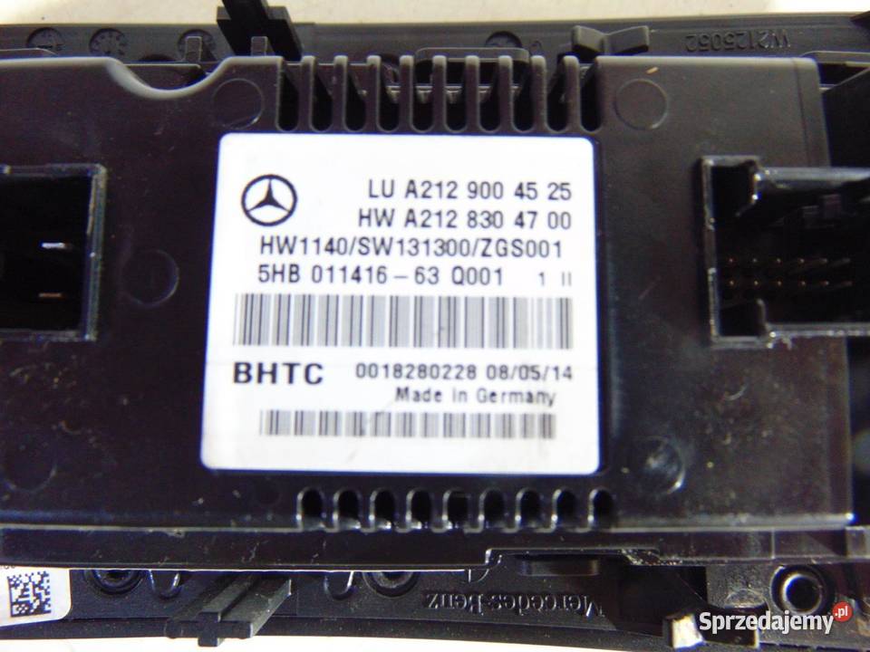 PANEL KLIMATYZACJĄ W212 LIFT A2129004525 sprzedam