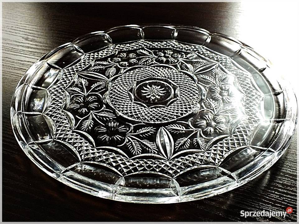 Duży Talerz kryształowy Patera 31 z lat 4050 lubuskie Żary