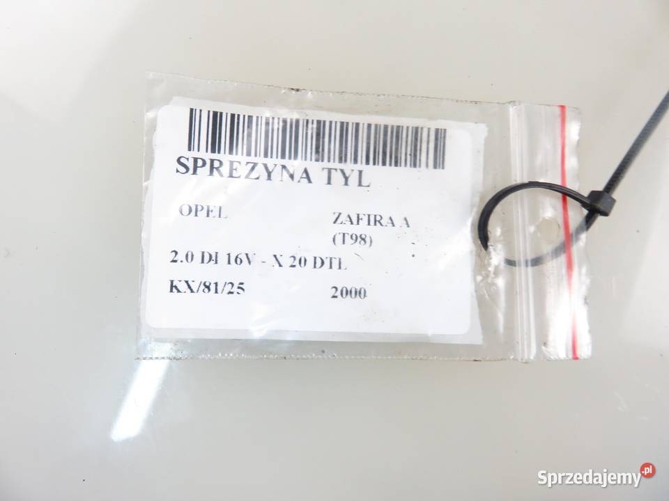 SPRĘŻYNA TYŁ OPEL ZAFIRA A T98 20 DI 16V X 20 sprzedam