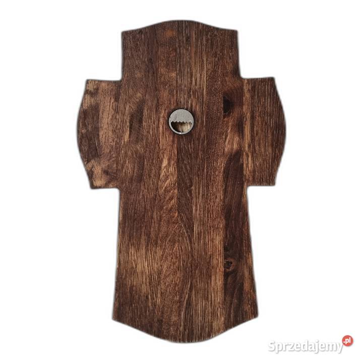 Krzyż drewniany ze św Michałem Archaniołem sprzedam