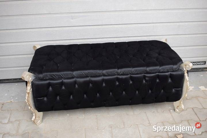 Czarna Stylowa Pufa Siedzisko Wiatrołap Szafa na małopolskie Kraków