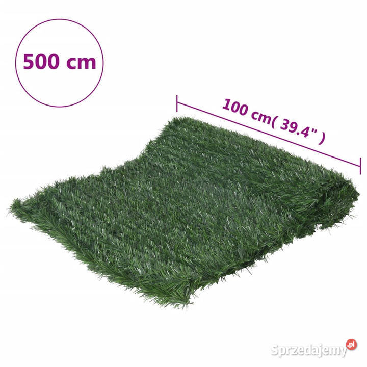 Ogrodzenie ze sztucznej trawy zielone 1x5 m mazowieckie Warszawa
