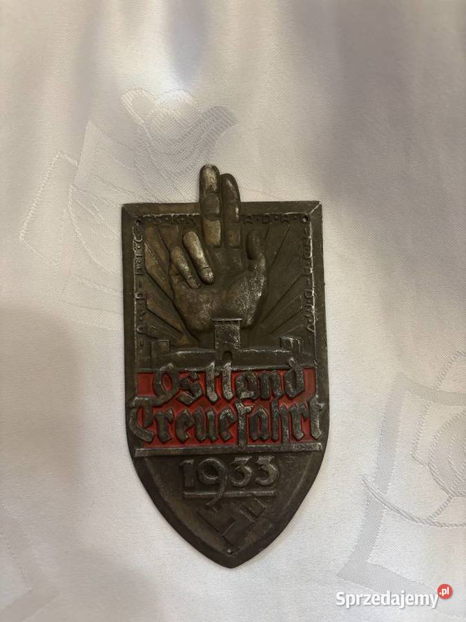 Niemiecka plakieta Treuefahtr 1933 Antyki Kraków