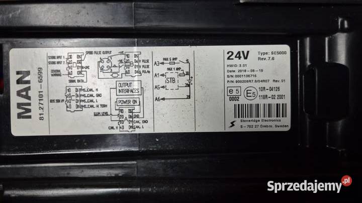 Tachograf stonerige se5000 76 DAF MAN lubuskie Obłotne