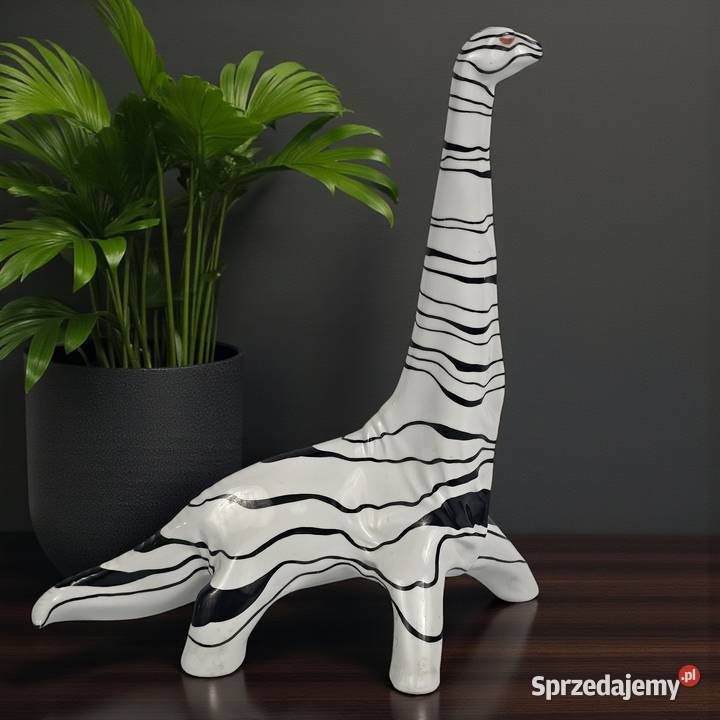 Look Brontozaurus dinozaur Henryk Jędrasiak Porcelana i szkło Bronisze