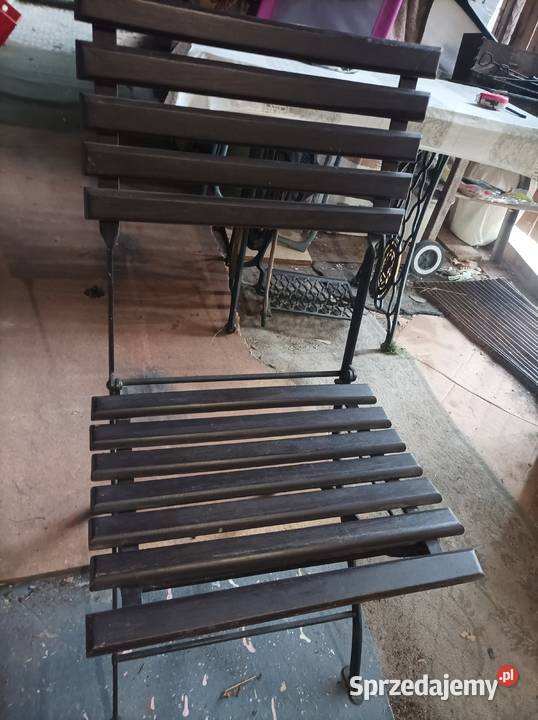 Piękne krzesła metalowo drewniane 45cm małopolskie