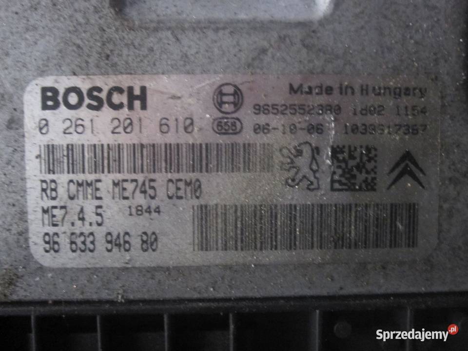 PEUGEOT 307 16 16V komputer sterownik silnika