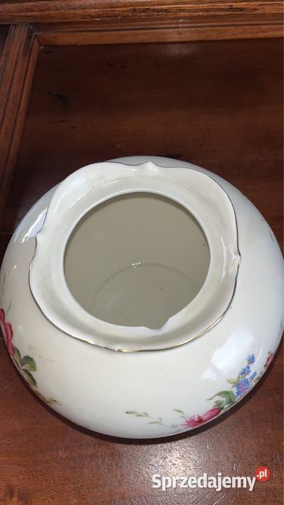Wielkie puzderko Ilmenau Germany Porcelanę ecru Porcelana i szkło Gdańsk