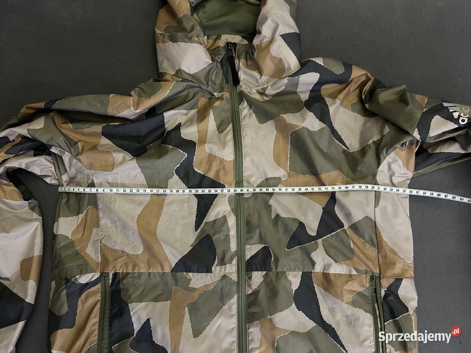 Kurtka z kapturem wiatrówka Adidas parka moro Kurtki i płaszcze Płock
