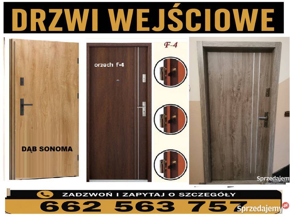 Drzwi wejściowe zewnętrzne z montażem akustycznr Kraków sprzedam