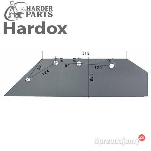 Lemiesz 300hektarów HARDOX 16666L części do Części zamienne
