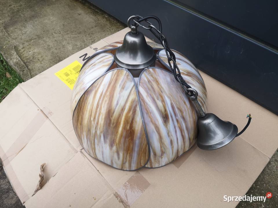 Lampa wisząca witrażowa łódzkie Aleksandrów Łódzki