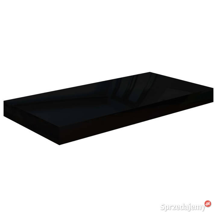 Półki ścienne 2 wysoki połysk czarne 50x23x38 Warszawa