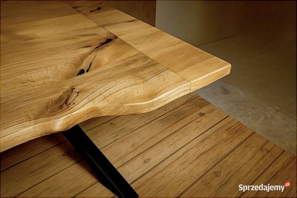 Stół Pająk Dębowy LOFT 100 Lite Drewno DĄB Zielona Góra
