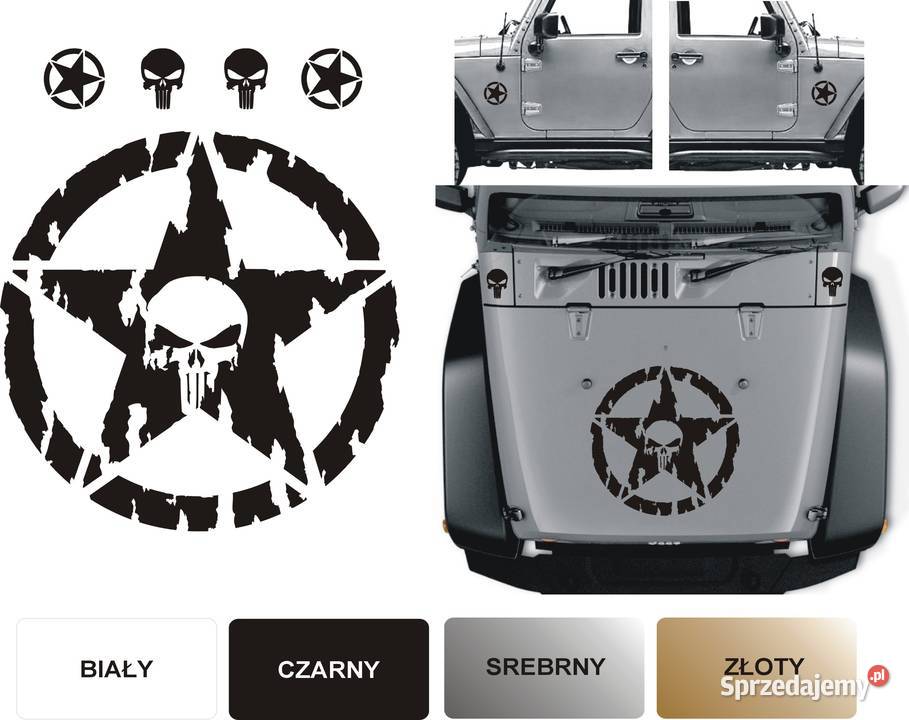 PUNISHER GWIAZDA naklejki na samochód terenowy Kraków
