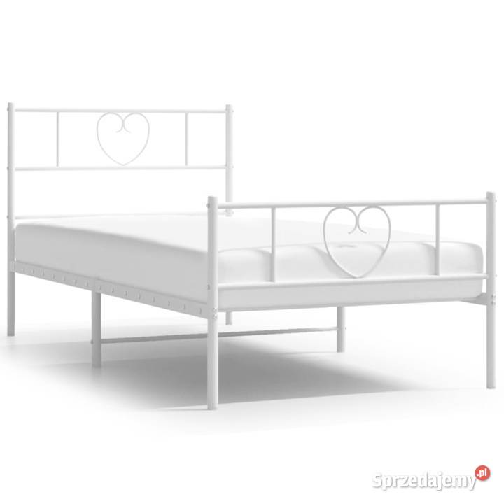 vidaXL Metalowa rama łóżka z wezgłowiem i Warszawa