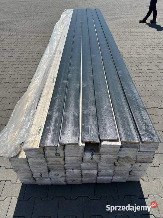 Podbitka boazeria malowana szczotkowana RAL 7016 dolnośląskie Prusice