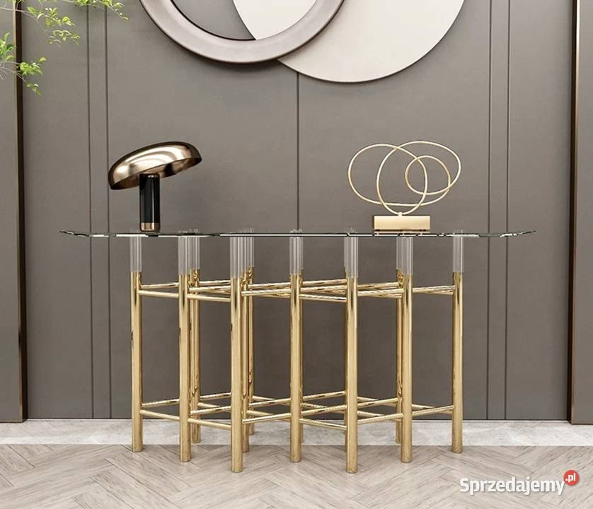 Konsola komoda złota Amaretto Premium 170x40x80 Stoliki kawowe i ławy