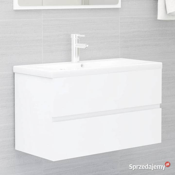 vidaXL Szafka pod umywalkę biała 80x385x45