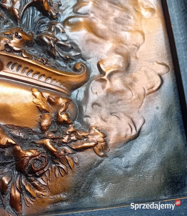 Obraz tłoczony w miedzianej blasze K Sterer Antyki Koźminek