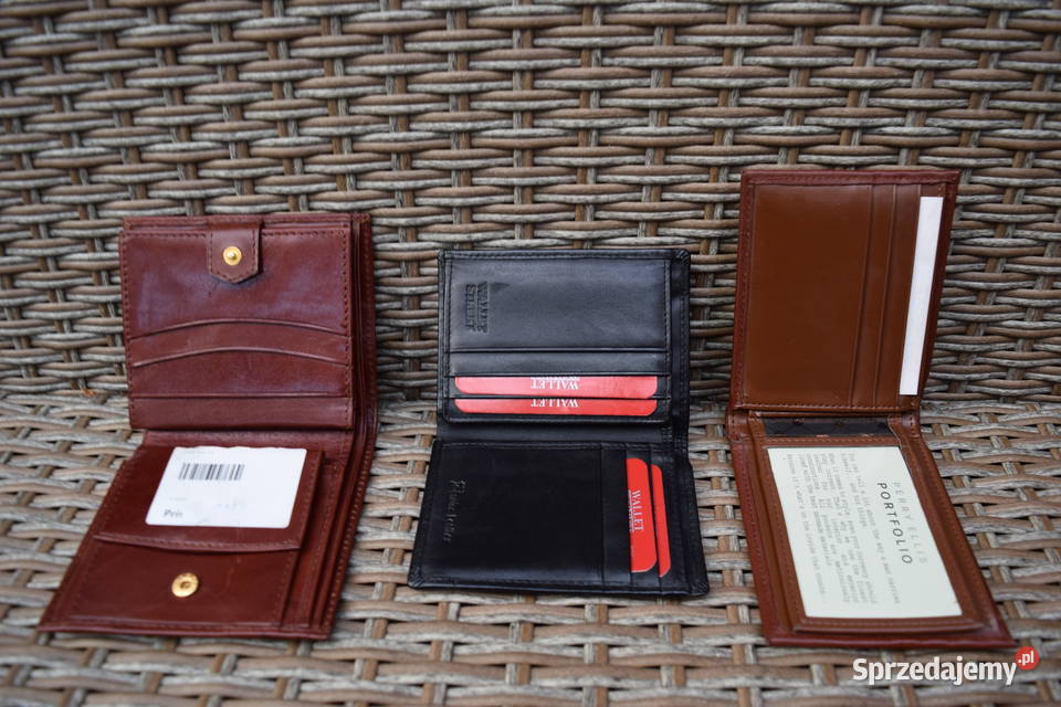 Portfele Szwedzkie Skórzane Okazja 3 Sztuki Nowe Pozostałe