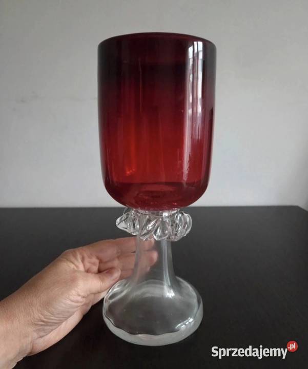 Kielich puchar szkło vintage PRL Porcelana i szkło Poznań