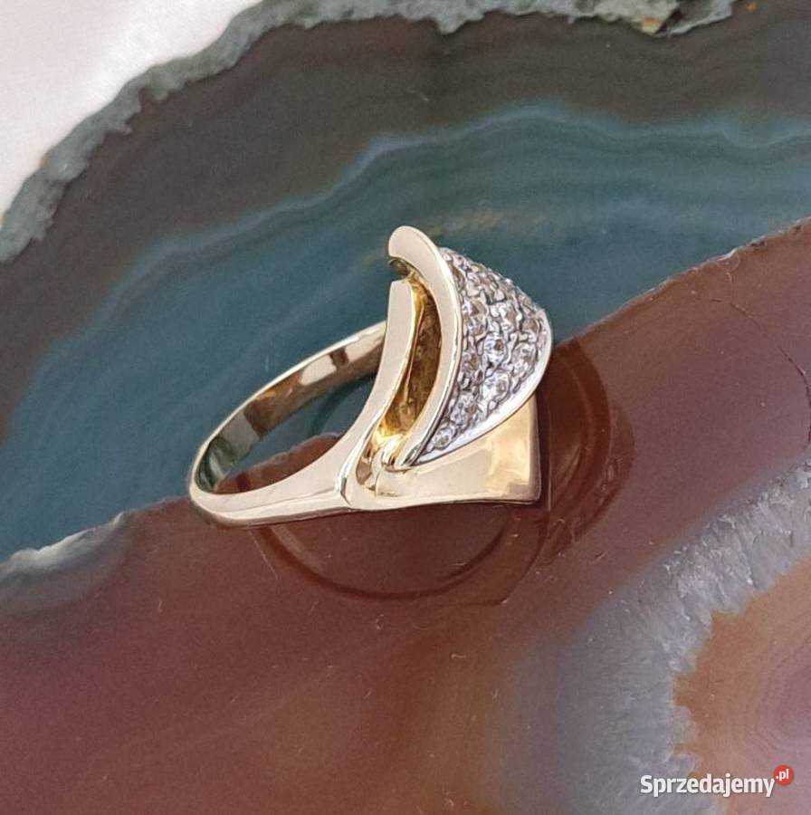 Pierścionek r14 Złoty pr585 Glamour Z825 złote