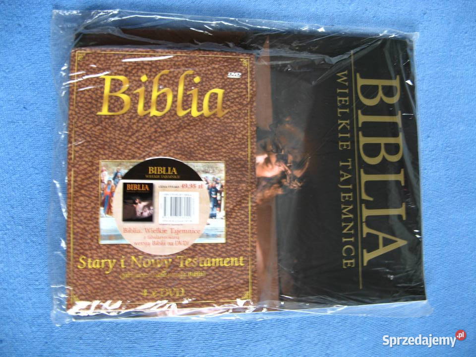 Biblia Wielkie Tajemnice książka 4 płyty DVDNowa miękka Poznań