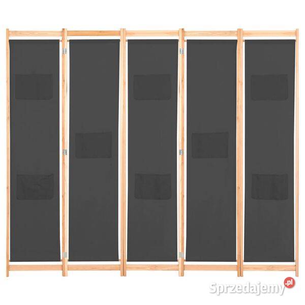 vidaXL Parawan 5panelowy szary 200 x 170 x 4 Warszawa