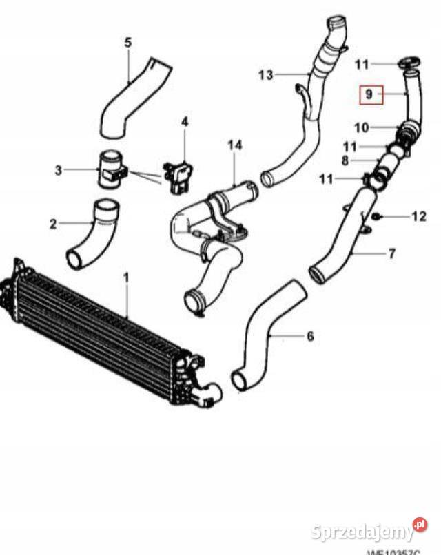 WĄŻ RURA INTERCOOLERA JAGUAR XTYPE 20 22 D