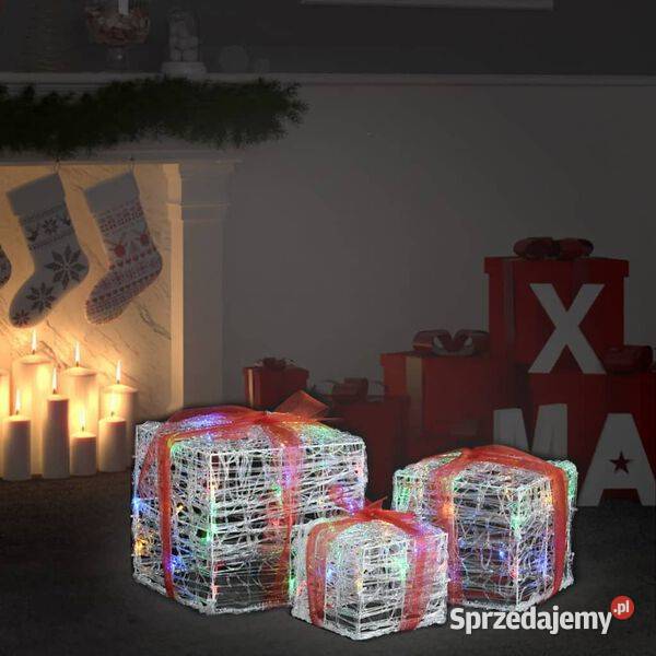 vidaXL Dekoracja świąteczna 3 akrylowe prezenty Warszawa