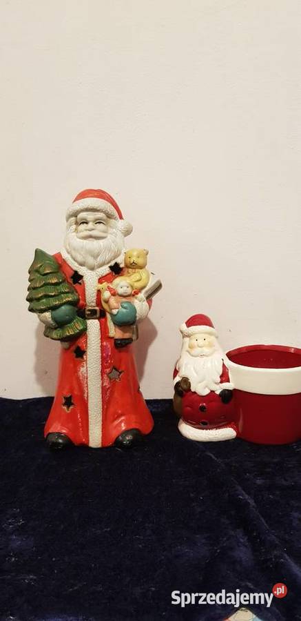 Porcelanowe Figurki kominek Święty Mikołaj