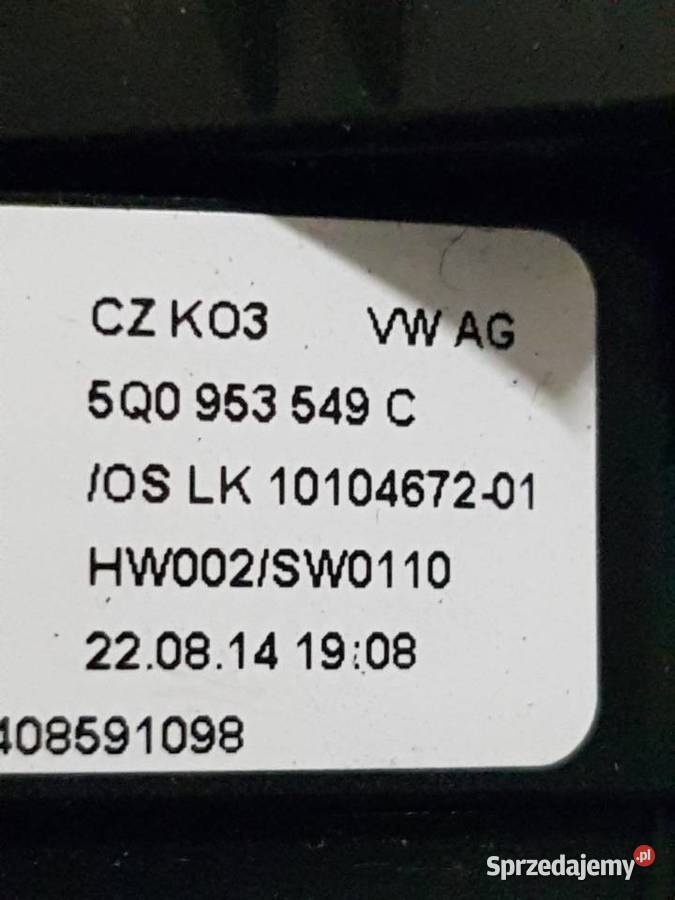 AUDI A3 8V VW GOLF VII TASMA KIEROWNICY CZUJNIK wielkopolskie Turek