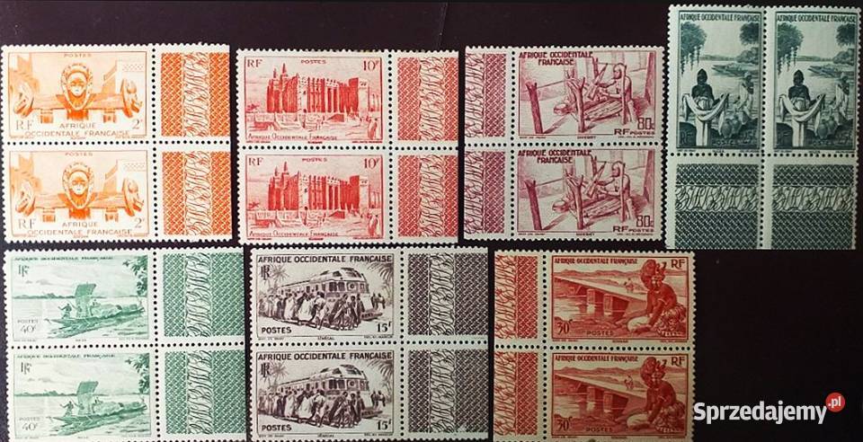 FRANCUSKA AFRYKA ZACHODNIA 1947kompletna seria w Człuchów