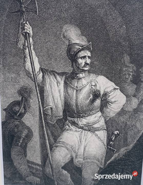 Michał Płoński17781812 Rycerz w zbroi akwaforta