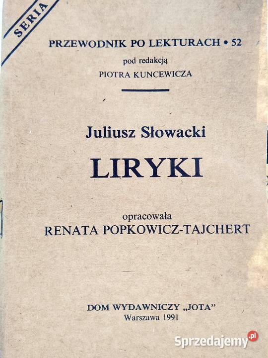 Liryki Słowacki księgarnia Warszawa szkolne