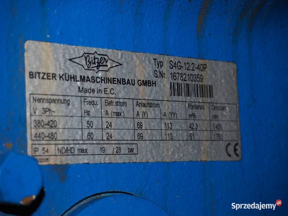 Linde Bitzer Trzysprężarkowy przemysłowy agregat Krotoszyn sprzedam